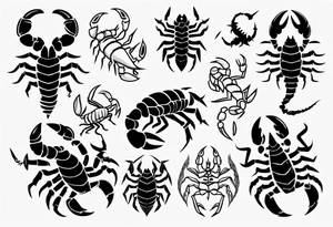 cute scorpion graduating tattoo idea