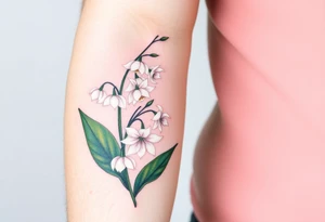 White flowering Lilly of the vally plantsl tattoo idea