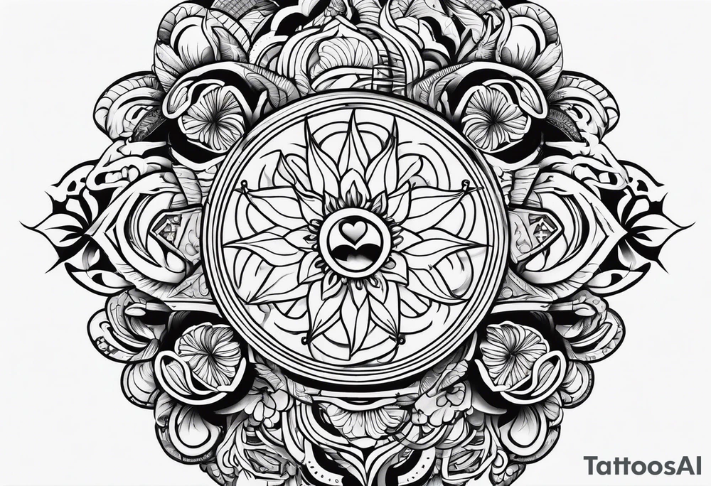 Freedom and peace and love tattoo idea