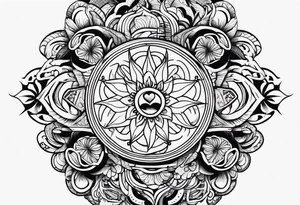 Freedom and peace and love tattoo idea