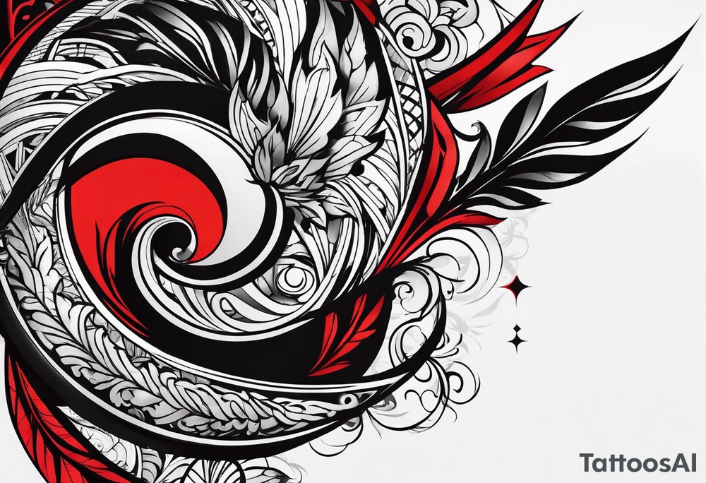 Simple black and red tattoo for the arm men tattoo idea
