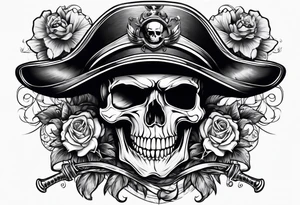 Skull pirate tattoo idea