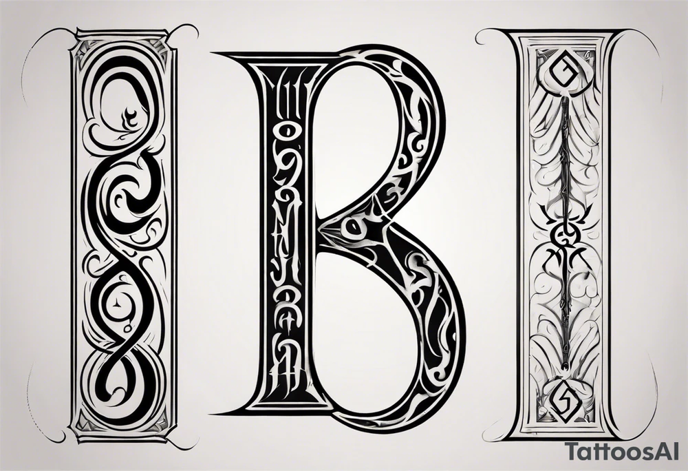 number 9. ambigram

Tall and thin tattoo idea