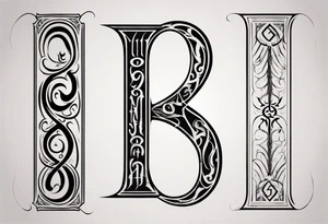 number 9. ambigram

Tall and thin tattoo idea