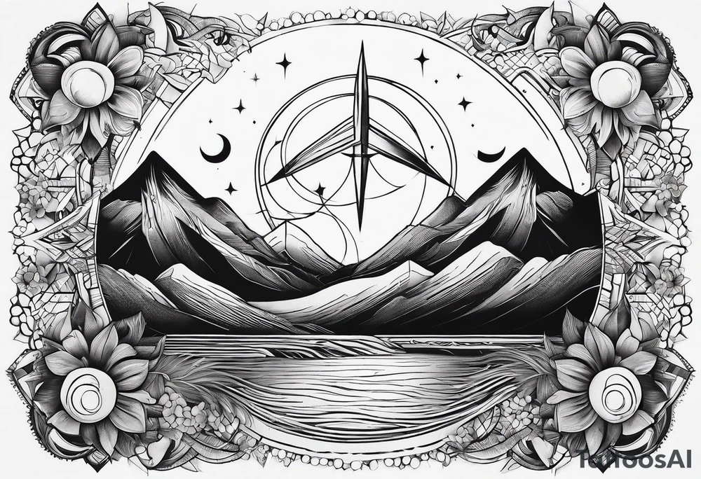 elegant line 
dainty 
spiritual 
moon 
sun 
arrow
spine
narrow tattoo idea