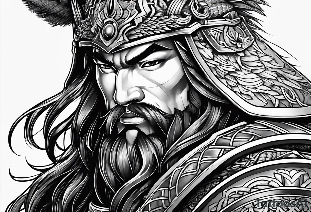 brave and powerful warrior tattoo idea