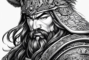 brave and powerful warrior tattoo idea