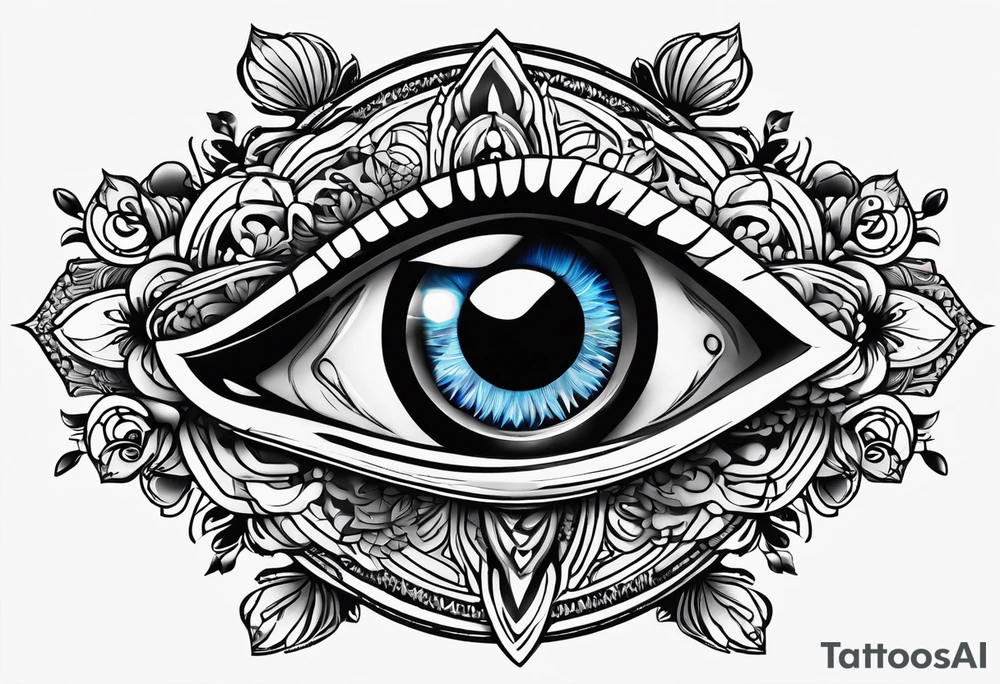 Italian evil eye tattoo idea