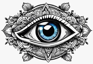 Italian evil eye tattoo idea