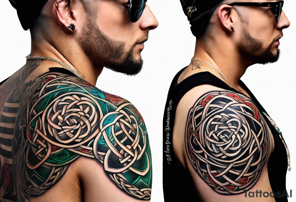 Celtic knot shoulder tattoo tattoo idea