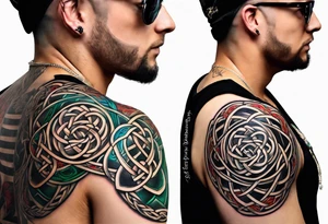 Celtic knot shoulder tattoo tattoo idea