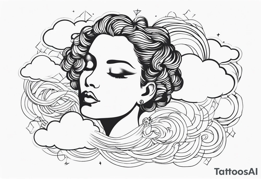 Head in the clouds tattoo idea