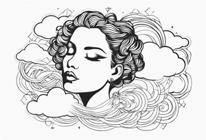 Head in the clouds tattoo idea