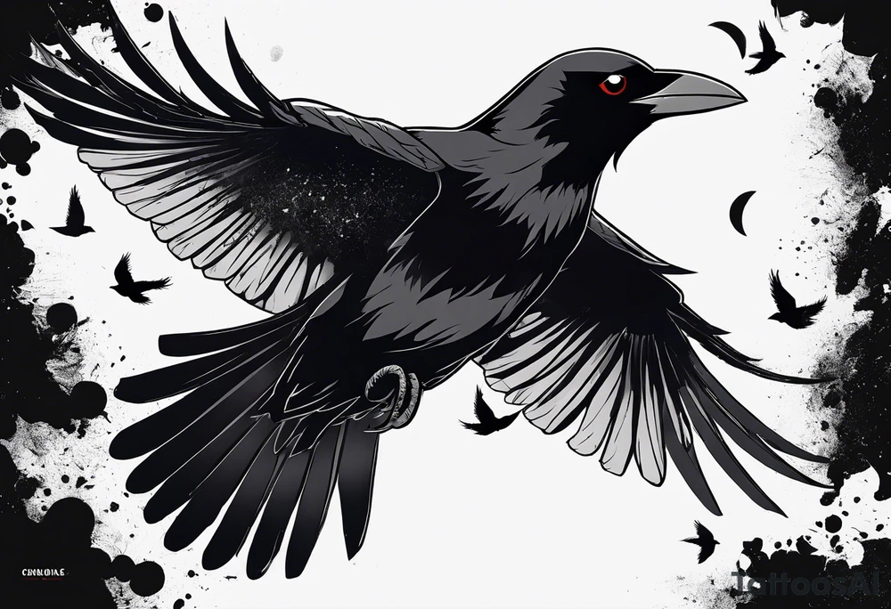 Semi-colon with the upper dot turns into uchiha itachi's crows tattoo idea Semi-colon with the upper dot turns into uchiha itachi's crows tattoo idea