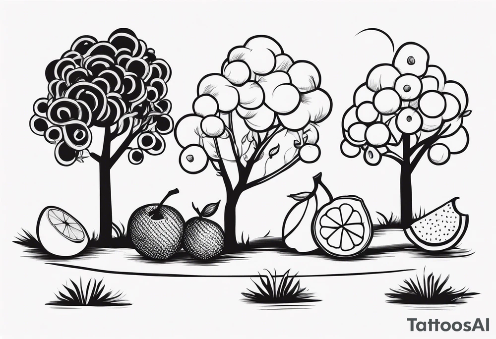 trees with FRUIT tattoo idea