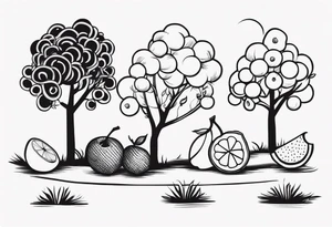 trees with FRUIT tattoo idea