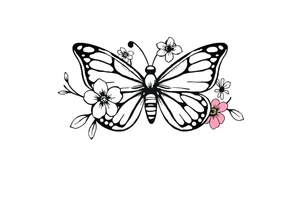 Flowers butterfly, mississippi, tattoo idea