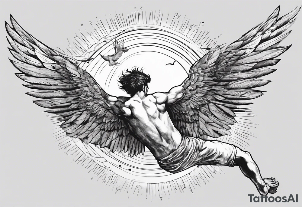 Icarus falling from flying too close to the sun tattoo idea Icarus falling from flying too close to the sun tattoo idea