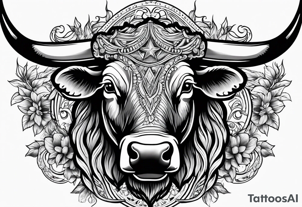Bucking bull tattoo idea