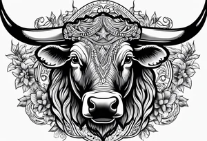 Bucking bull tattoo idea