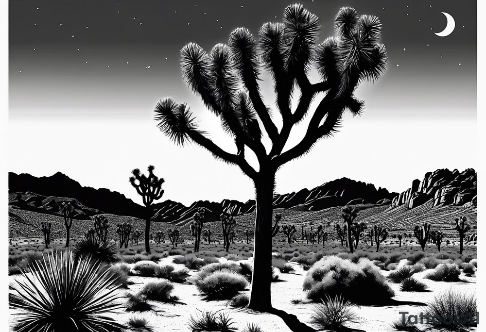 Joshua tree national park, forearm tattoo idea