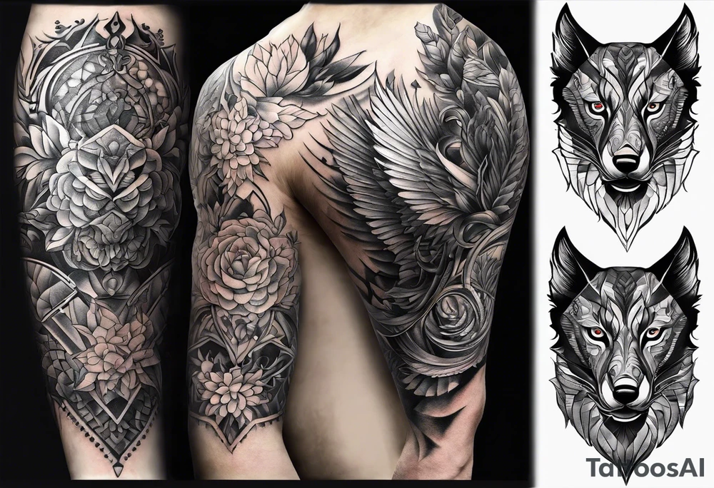 Хип-хоп рукав tattoo idea