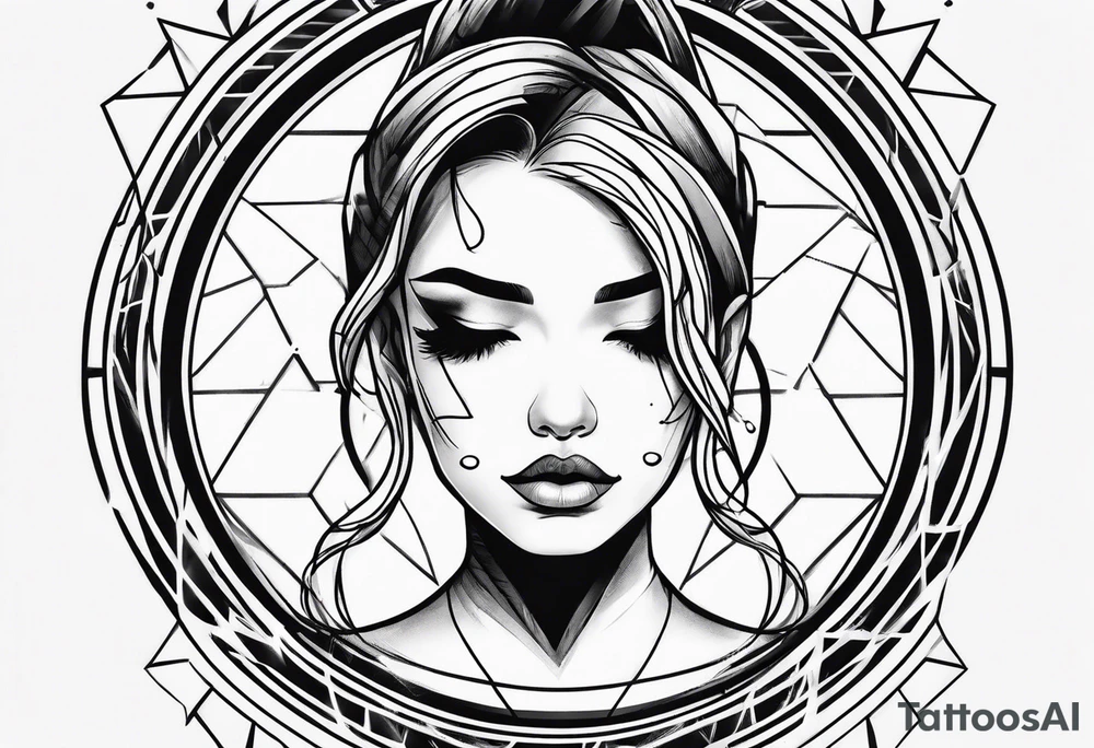simple ricocheting tears tattoo idea