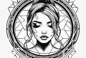 simple ricocheting tears tattoo idea