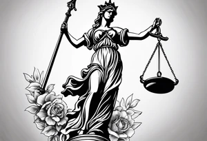 lady justice tattoo idea