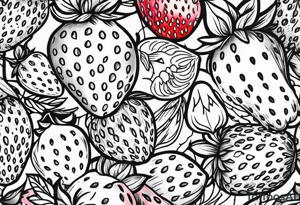 Strawberry tattoo idea