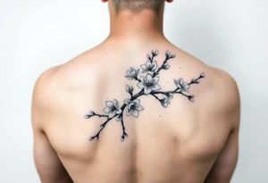 Cherry blossom branch tattoo idea