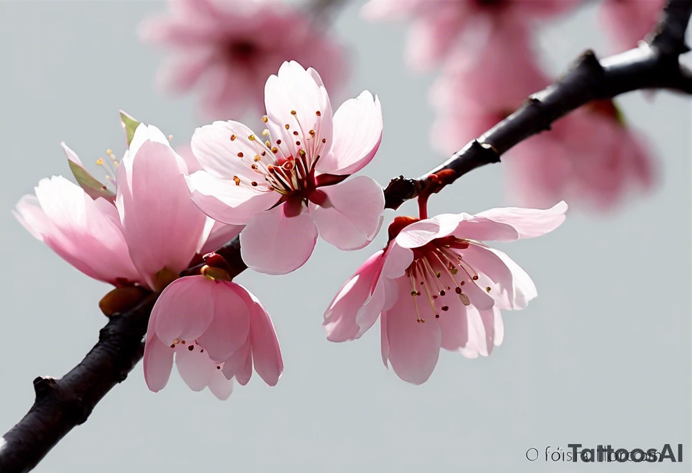 i want a cherry blossom branch to sprout out from the shoulder, then travel down to my arm and wrap around my bicep once, this bit can be floral, then it needs to narrow down and fit through a 7 cm gap in on my forearm then eventually ending in a 10 cm gap on my wrist, this gap can be filled with more blossom flora, this tattoo needs to go all the way down my arm so it needs to be long, the tattoo will start at my shoulder and go all the way down my arm tattoo idea