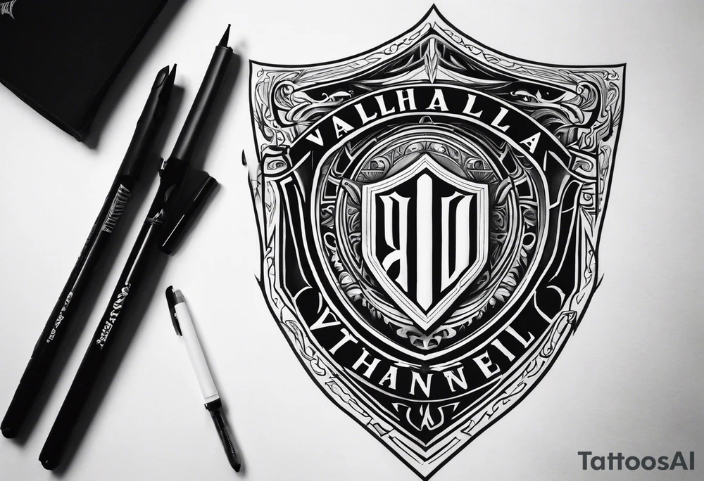 Valhalla shield tattoo idea