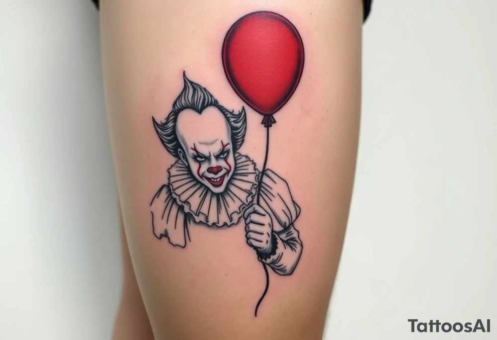 Pennywise with the red balloon tattoo idea
