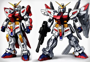 Gundam 3d tattoo idea