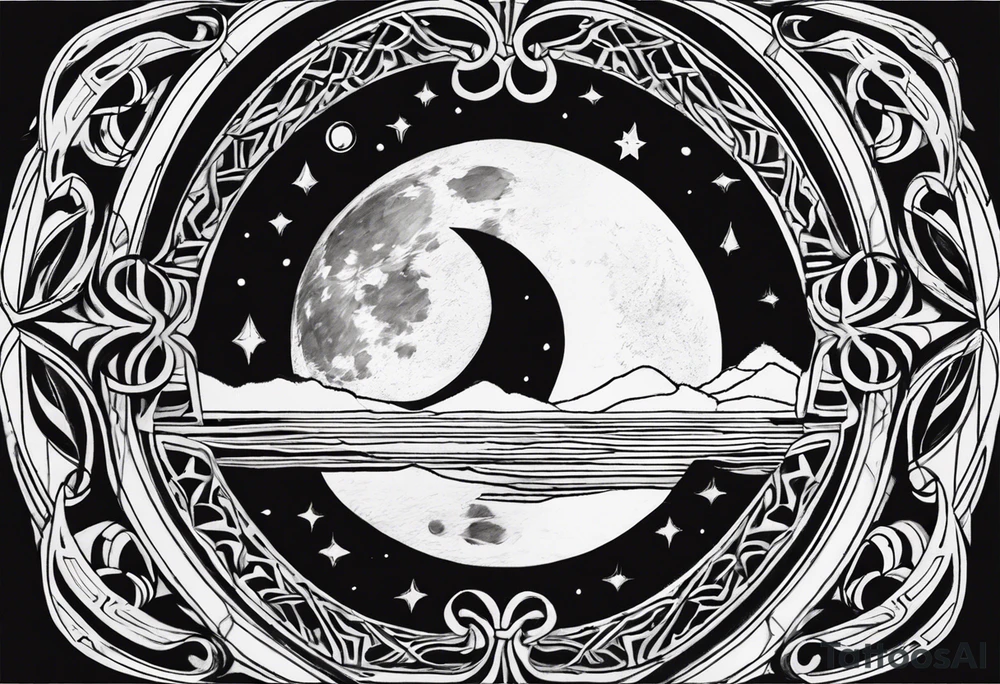 sacred moon tattoo idea