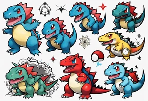 Totodile pokemon tattoo idea