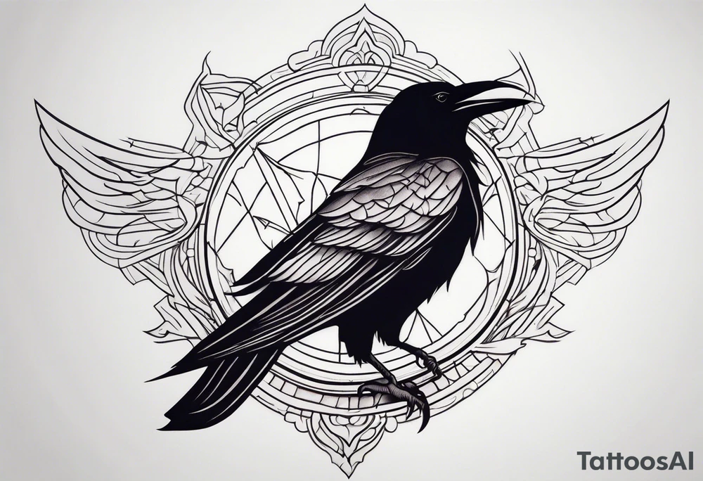 A raven tattoo idea