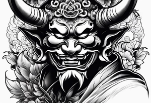 hannya and effect smoke tattoo idea