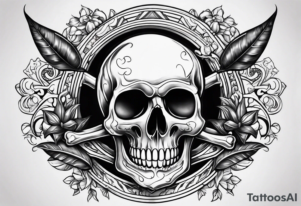 a chilli pepper and a skull and crossbones tattoo idea