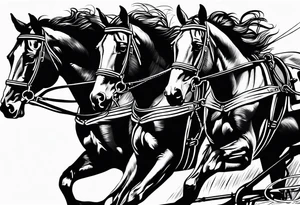 horse harness racing tattoo idea