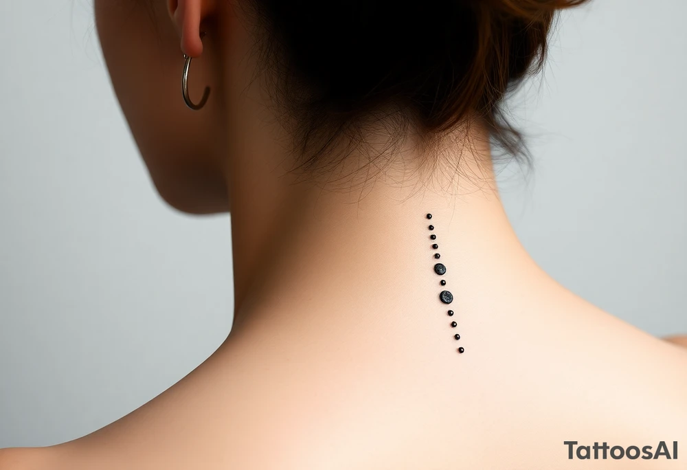 Back of neck tattoo idea