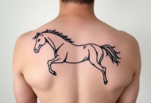 horse silhouette tattoo idea