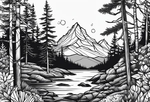maine wilderness tattoo idea