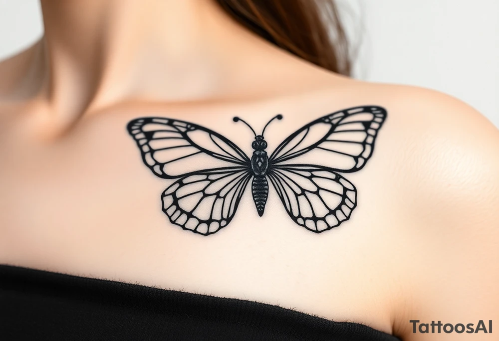 large butterfly tattoo idea