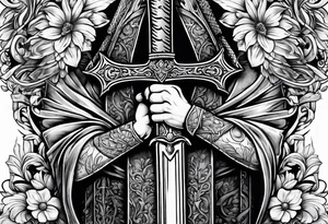 Sword, Bible, love tattoo idea