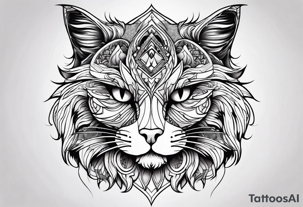 Siames cat angry tattoo idea
