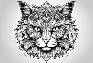 Siames cat angry tattoo idea