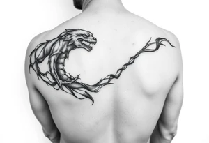 timeline that is thin and wraps around arm from wrist all the way to the top of the shoulder tattoo idea