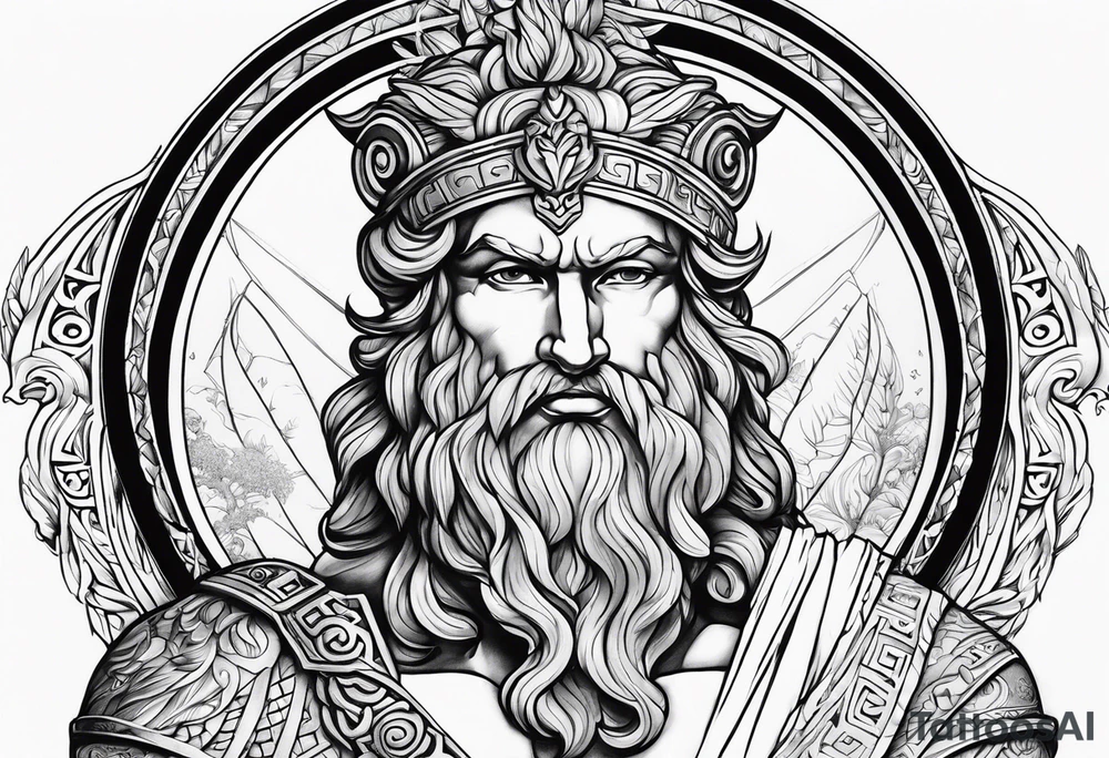 the greek god melitus embodying masculinity tattoo idea